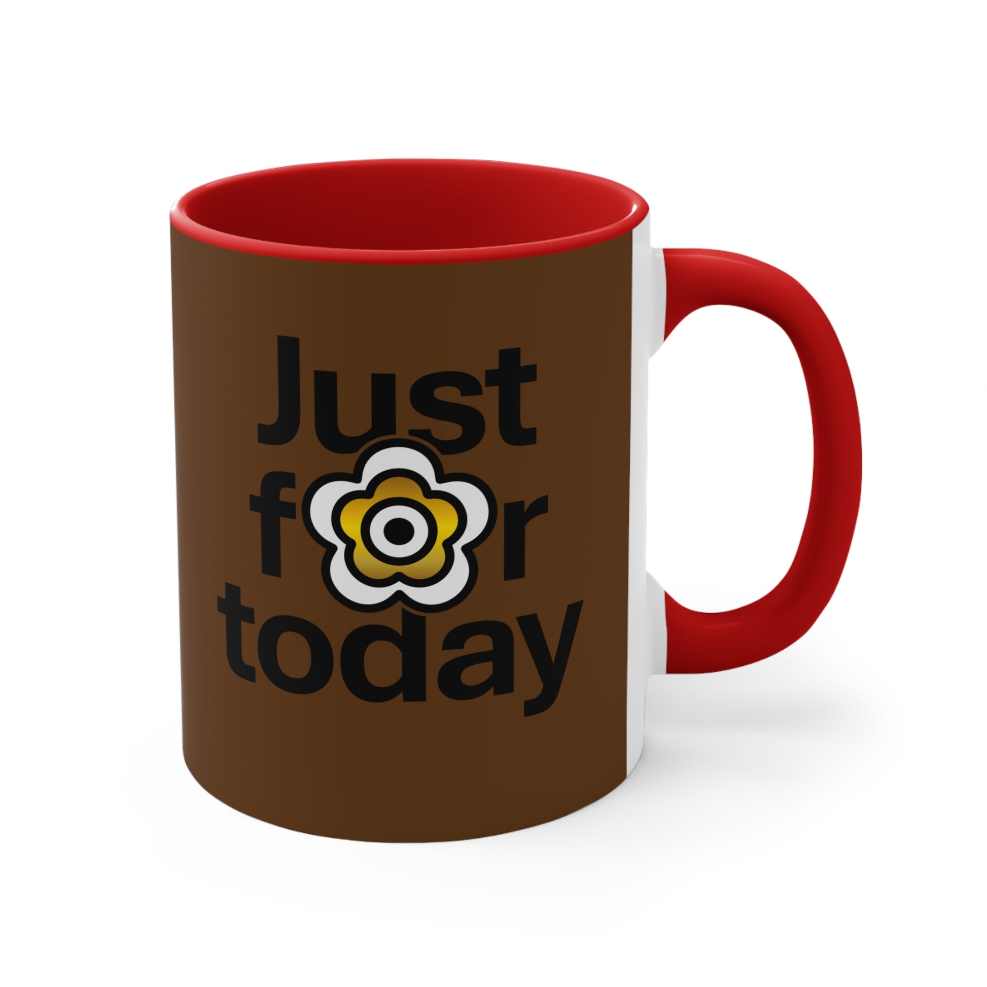 P🌺🌺P2Poppies Just for Today – Motivational Recovery Mug