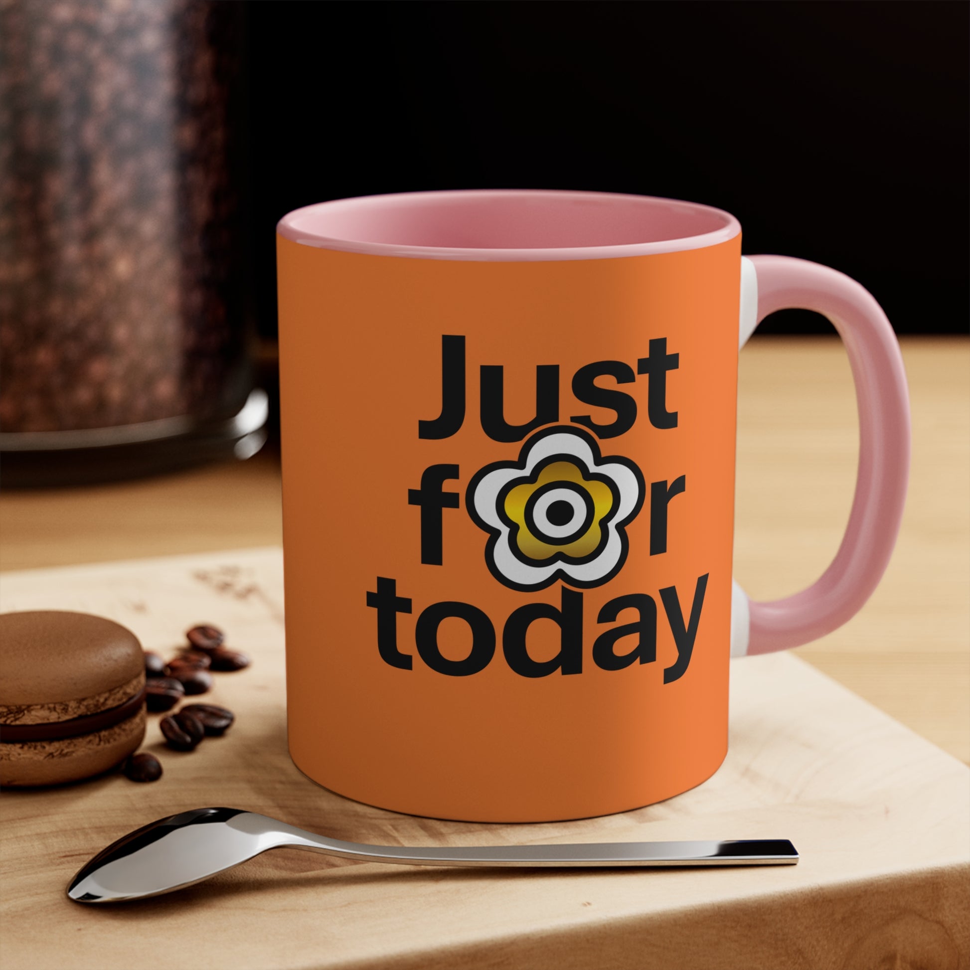 P🌺🌺P2Poppies Just for Today – Motivational Recovery Mug