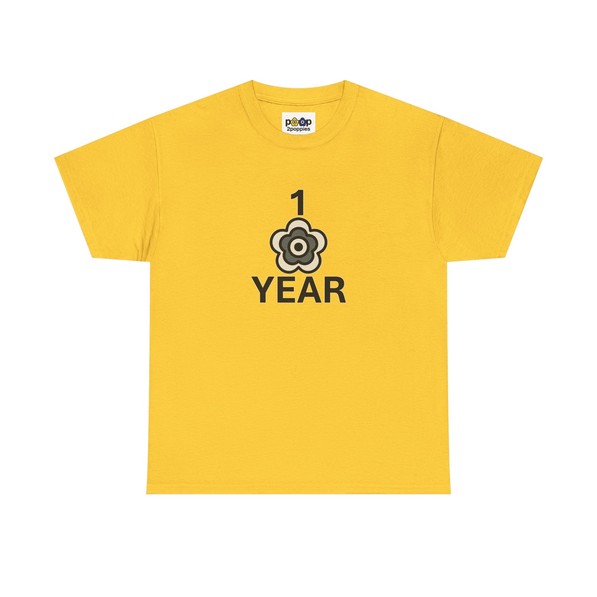 P🌺🌺P2Poppies 1 Year Sober – Motivational Recovery T-Shirt