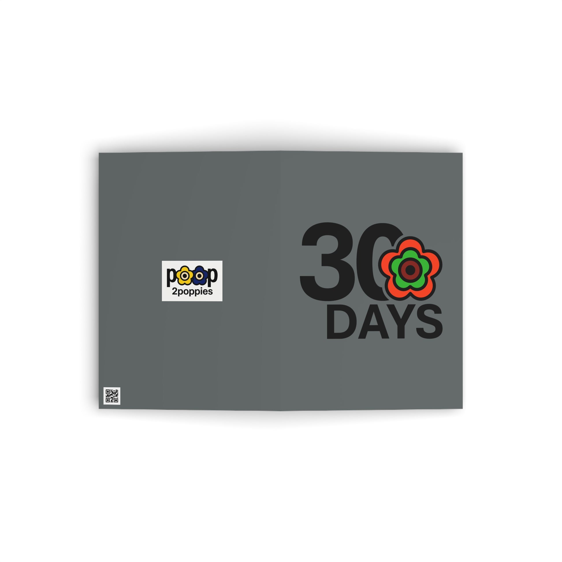 P🌺🌺P2Poppies 30 Days Milestone Greeting Card