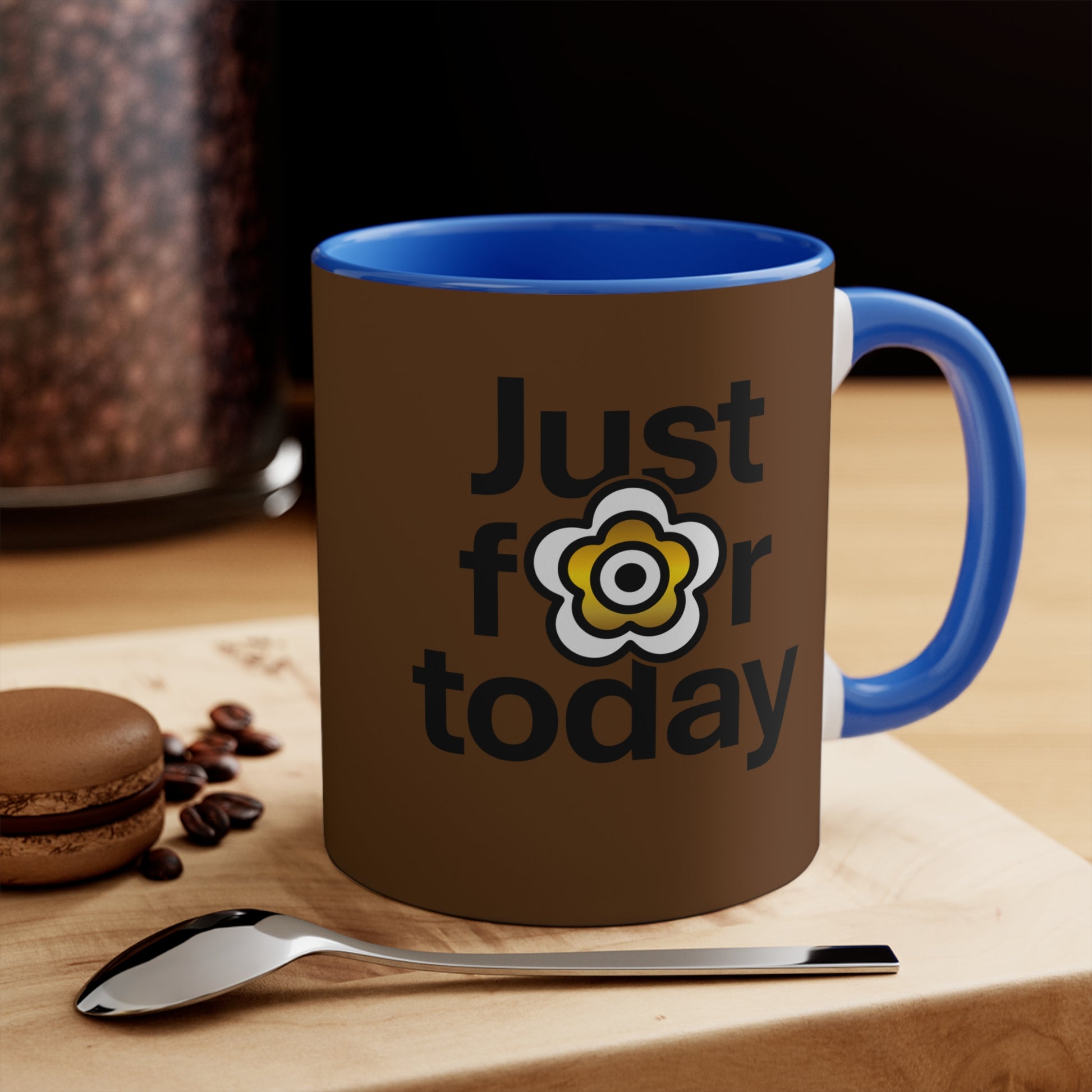 P🌺🌺P2Poppies Just for Today – Motivational Recovery Mug