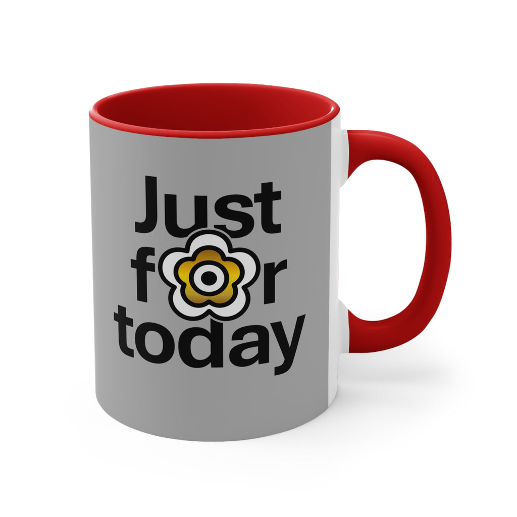 P🌺🌺P2Poppies Just for Today – Motivational Recovery Mug