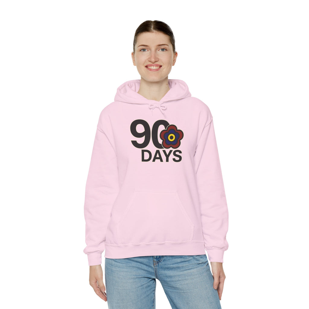 P🌺🌺P2Poppies 90 Days Sober Hoodie – Recovery Milestone Sweatshirt