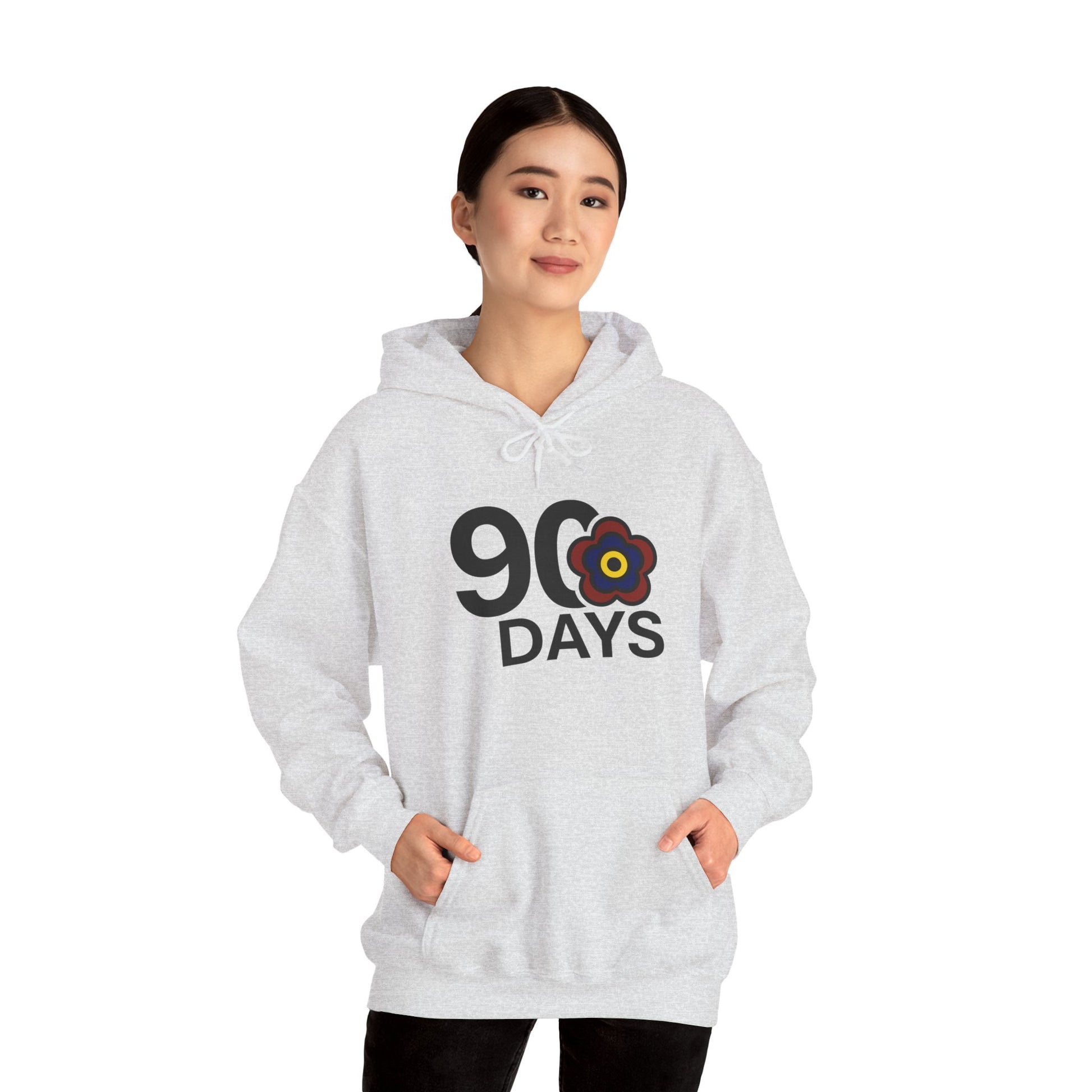 P🌺🌺P2Poppies 90 Days Sober Hoodie – Recovery Milestone Sweatshirt