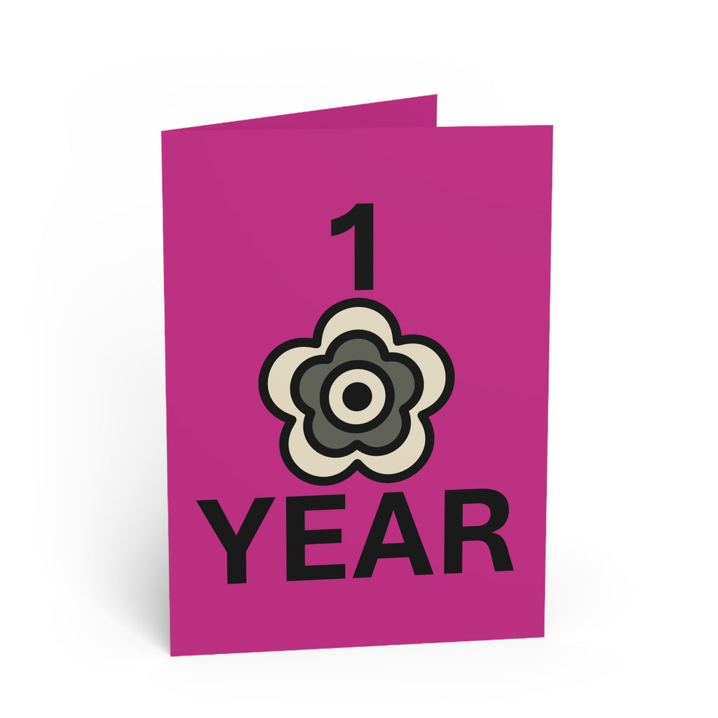 P🌺🌺P2Poppies 1 Year Milestone Greeting Card