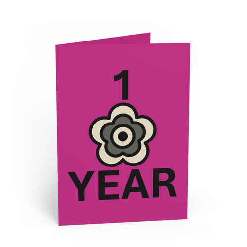 P🌺🌺P2Poppies 1 Year Milestone Greeting Card
