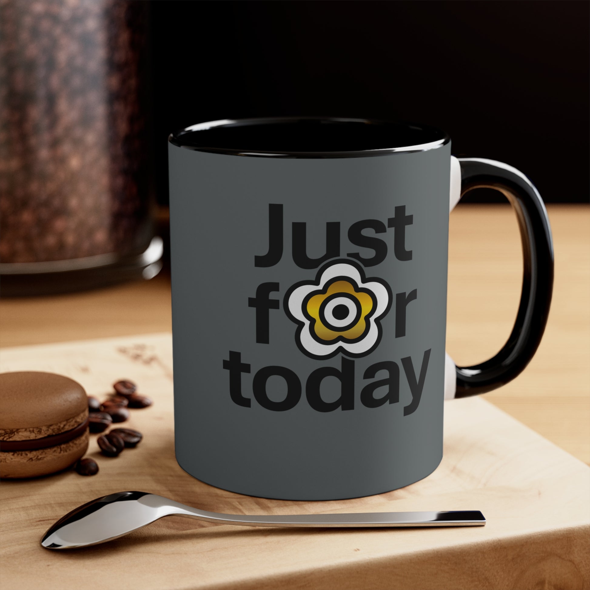 P🌺🌺P2Poppies Just for Today – Motivational Recovery Mug