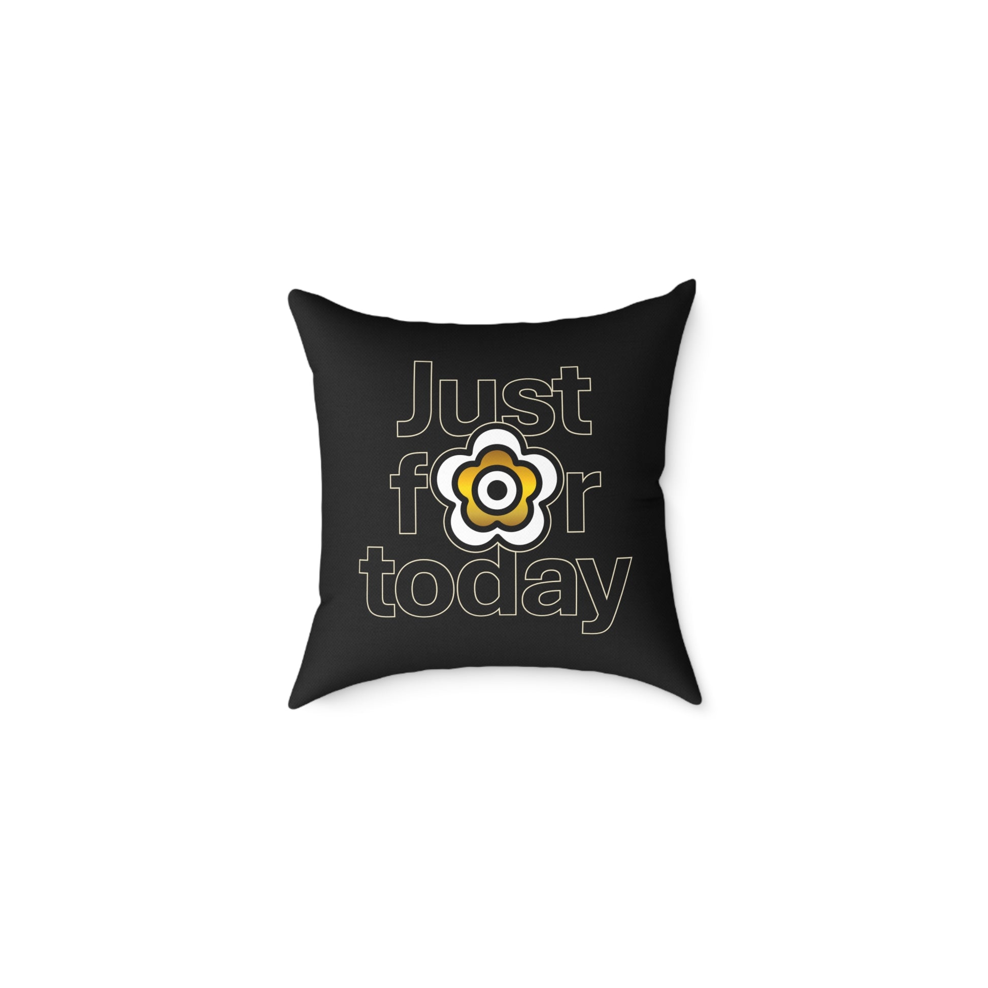 P🌺🌺P2Poppies Just for Today 16" x 16" Cushion – Recovery Inspiration Pillow