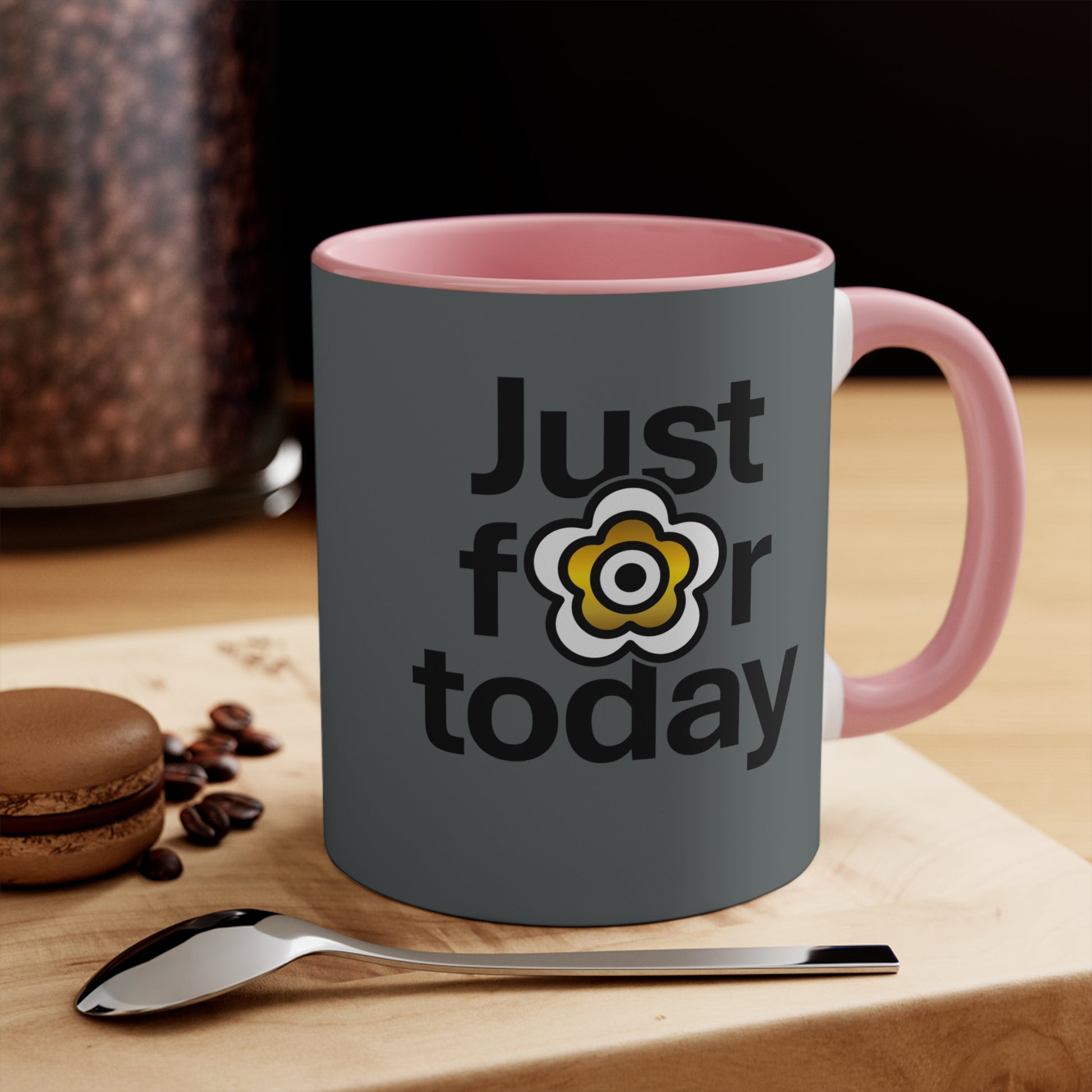 P🌺🌺P2Poppies Just for Today – Motivational Recovery Mug