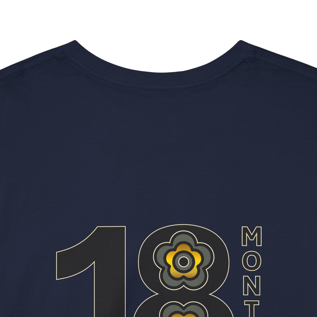 P🌺🌺P2Poppies 18 Months Sober – Motivational Recovery T-Shirt