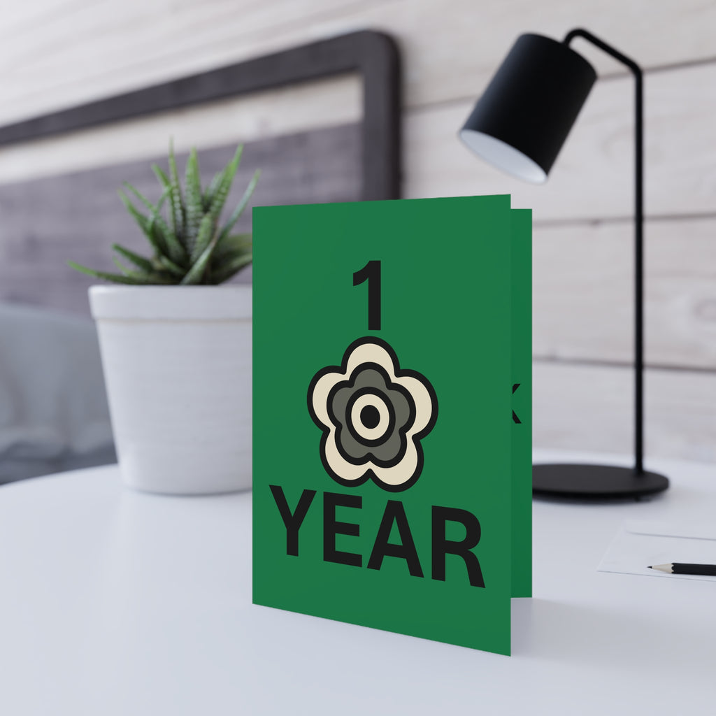 P🌺🌺P2Poppies 1 Year Milestone Greeting Card