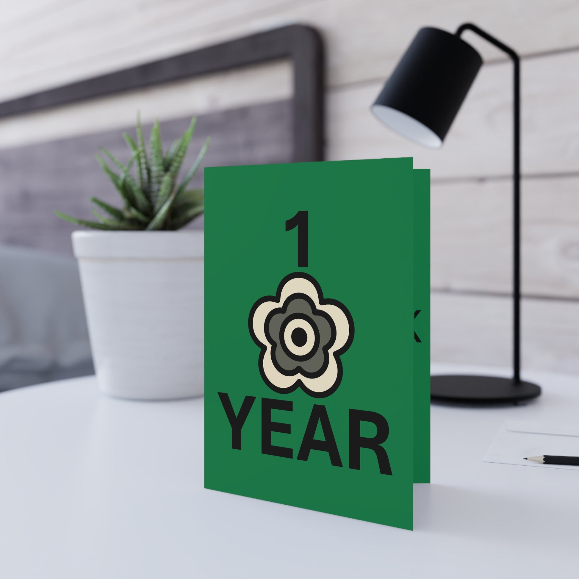 P🌺🌺P2Poppies 1 Year Milestone Greeting Card