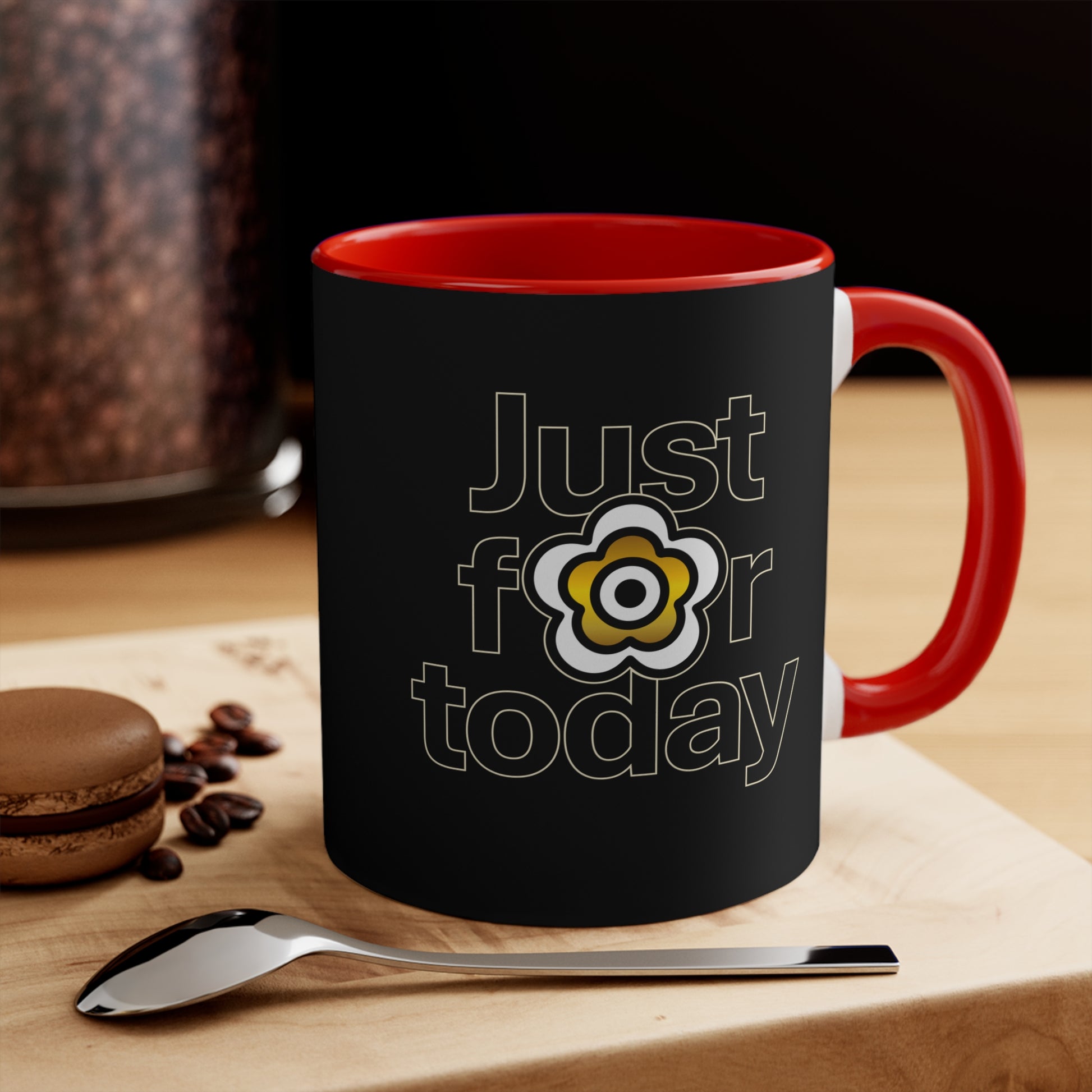 P🌺🌺P2Poppies Just for Today – Motivational Recovery Mug