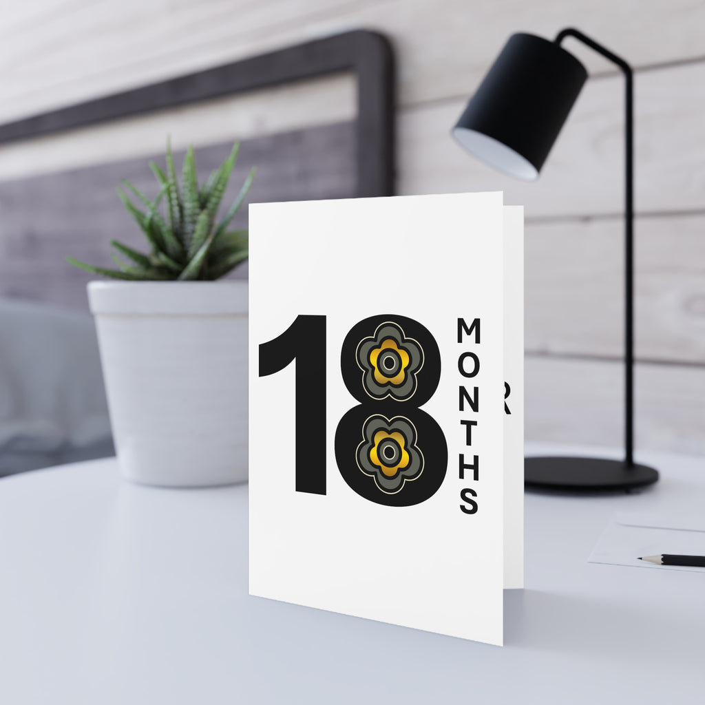 P🌺🌺P2Poppies 18 Months Milestone Greeting Card