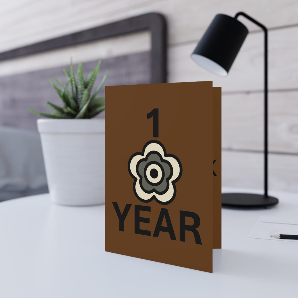 P🌺🌺P2Poppies 1 Year Milestone Greeting Card