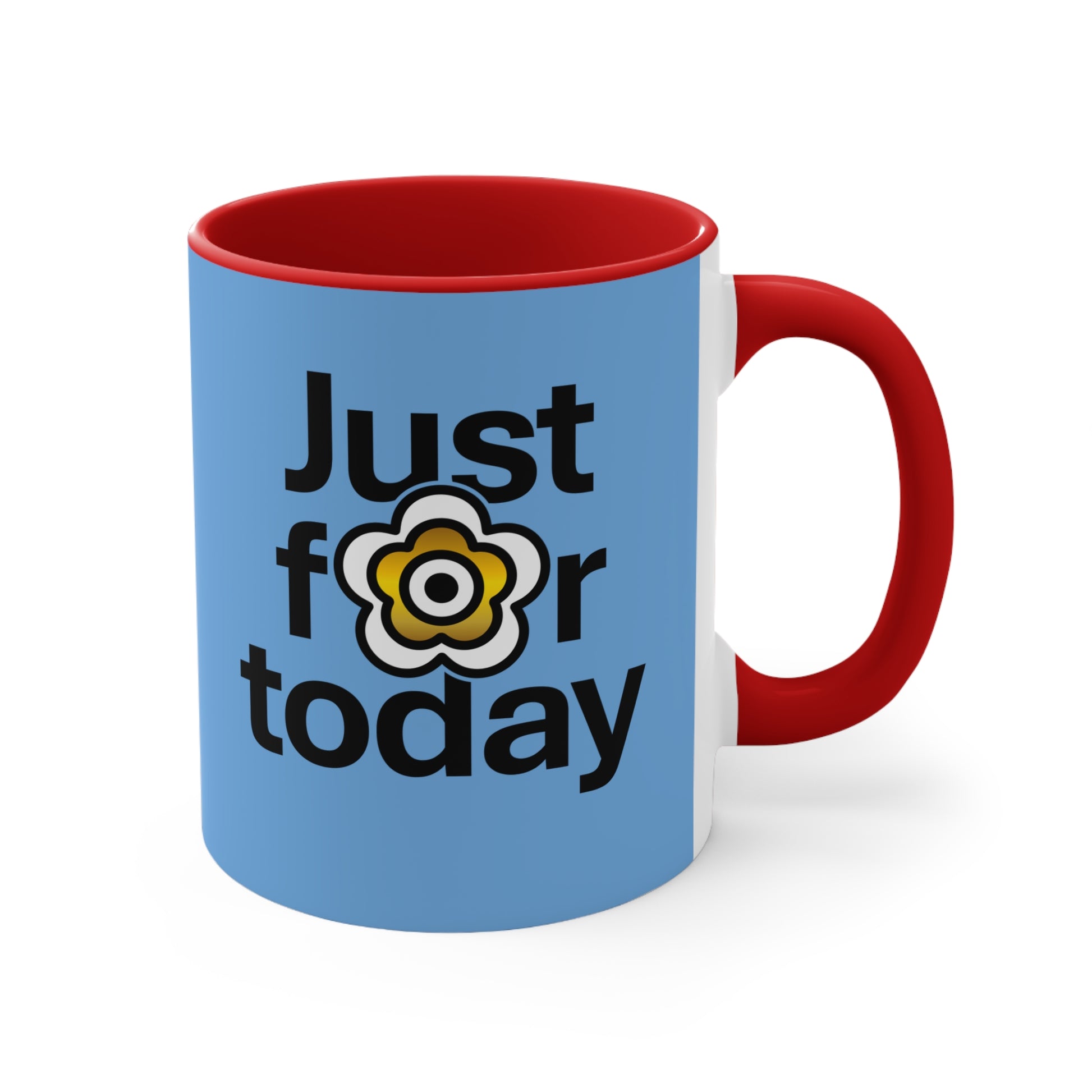 P🌺🌺P2Poppies Just for Today – Motivational Recovery Mug