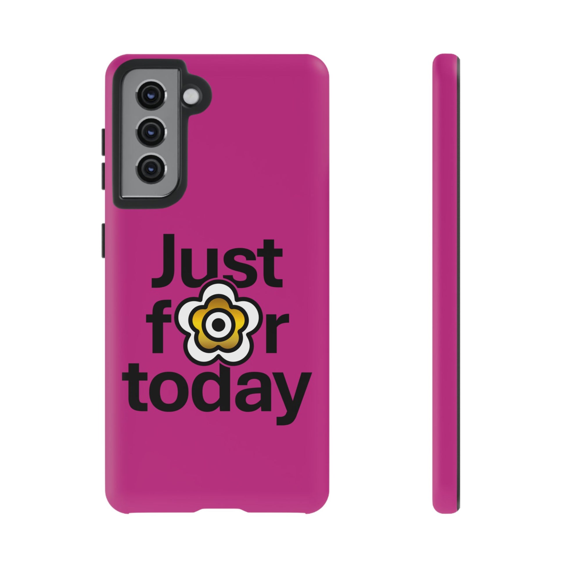 P🌺🌺P2Poppies Just for Today Samsung Phone Case – Inspirational Recovery Protection