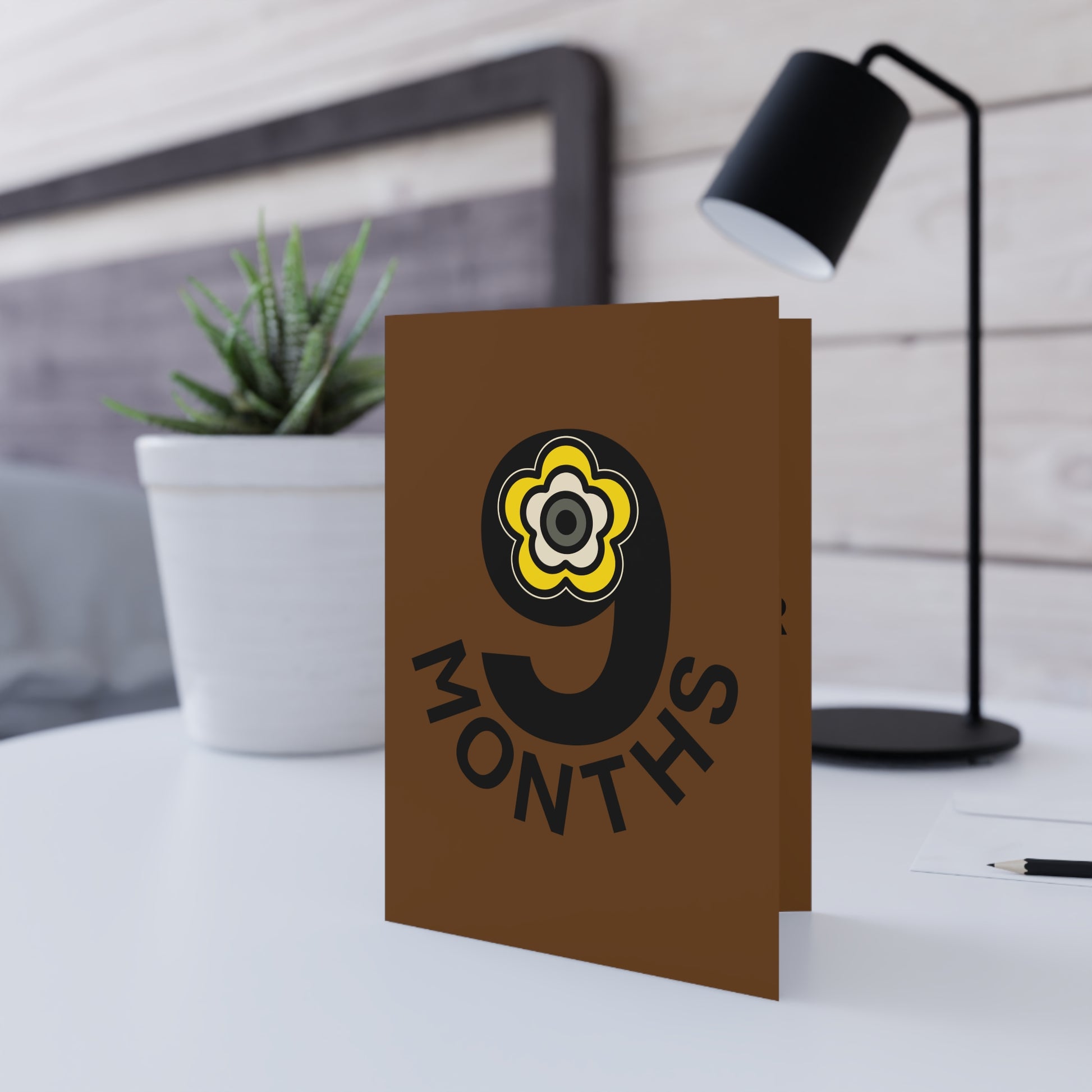 P🌺🌺P2Poppies 9 Months Milestone Greeting Card