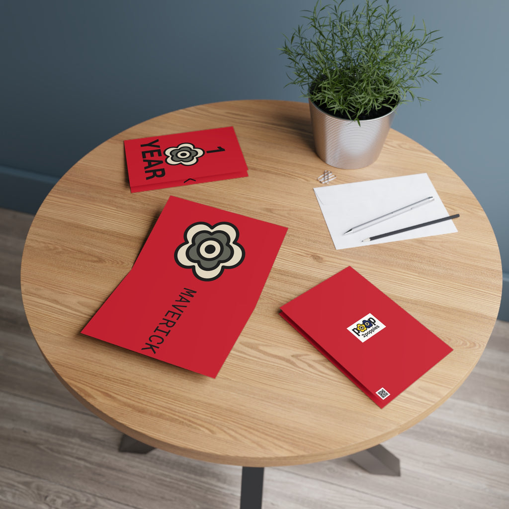 P🌺🌺P2Poppies 1 Year Milestone Greeting Card