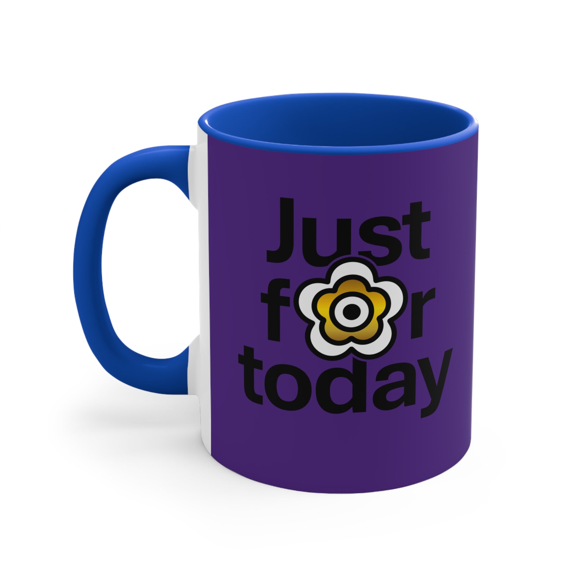 P🌺🌺P2Poppies Just for Today – Motivational Recovery Mug