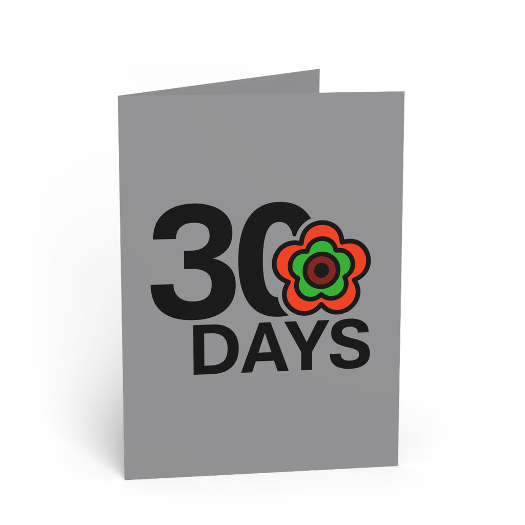 P🌺🌺P2Poppies 30 Days Milestone Greeting Card