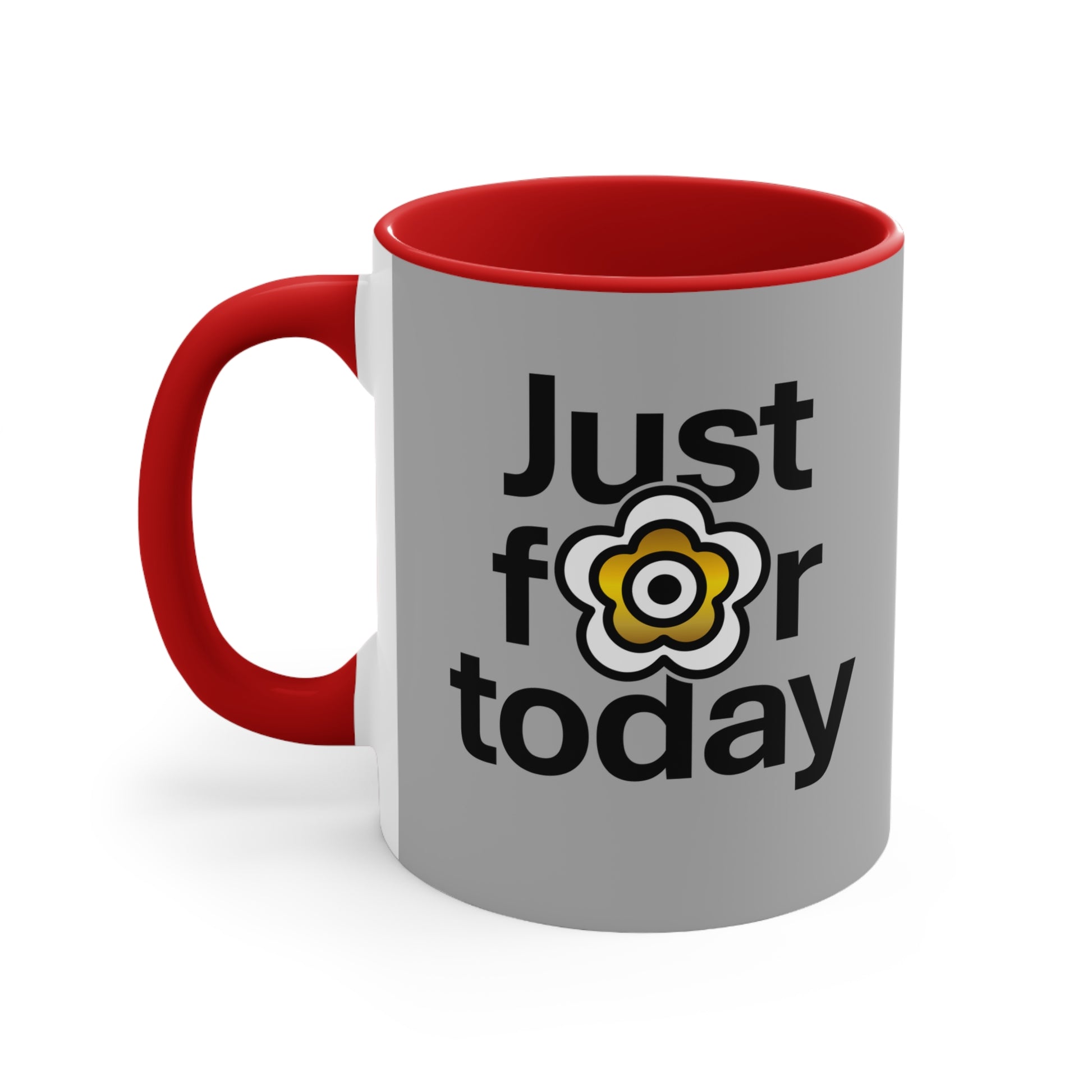 P🌺🌺P2Poppies Just for Today – Motivational Recovery Mug