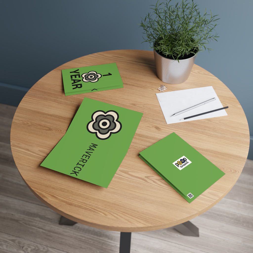 P🌺🌺P2Poppies 1 Year Milestone Greeting Card