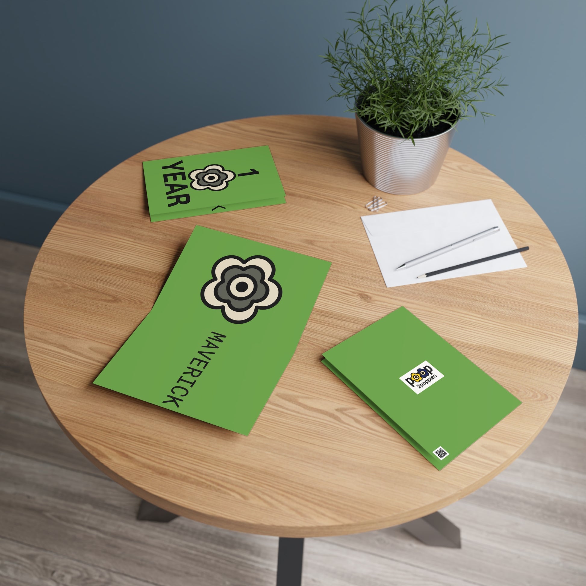 P🌺🌺P2Poppies 1 Year Milestone Greeting Card