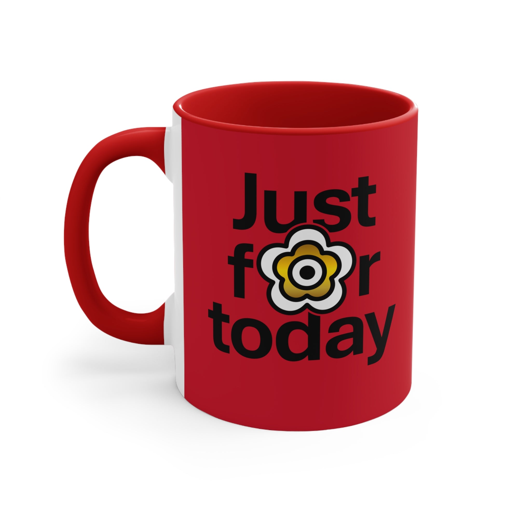 P🌺🌺P2Poppies Just for Today – Motivational Recovery Mug