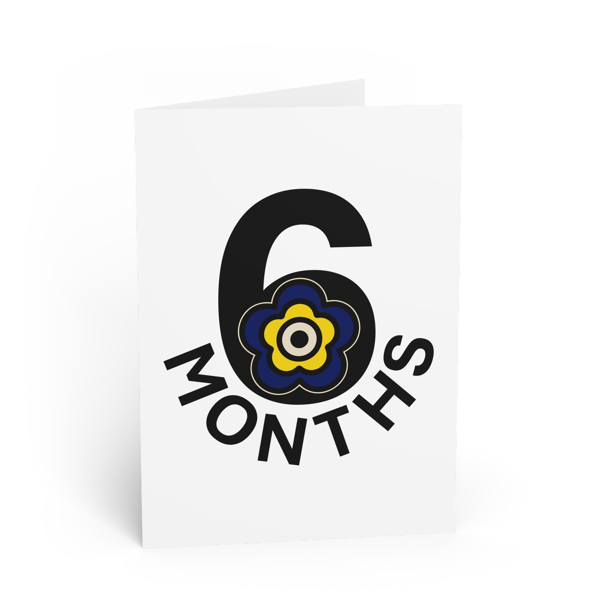 P🌺🌺P2Poppies 6 Months Milestone Greeting Card