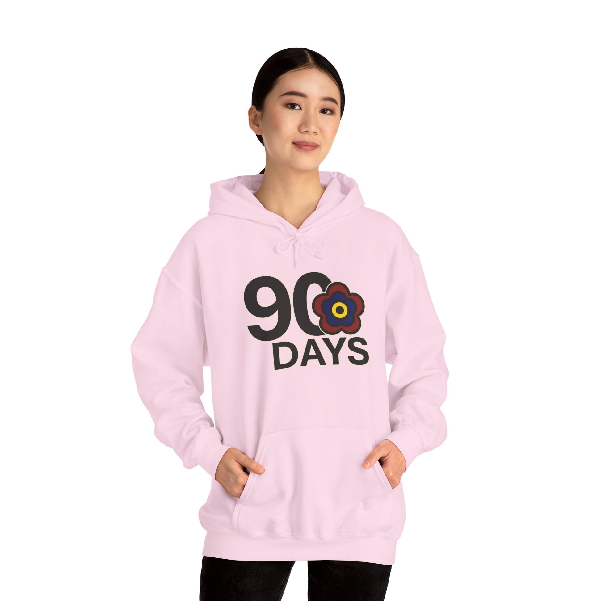 P🌺🌺P2Poppies 90 Days Sober Hoodie – Recovery Milestone Sweatshirt