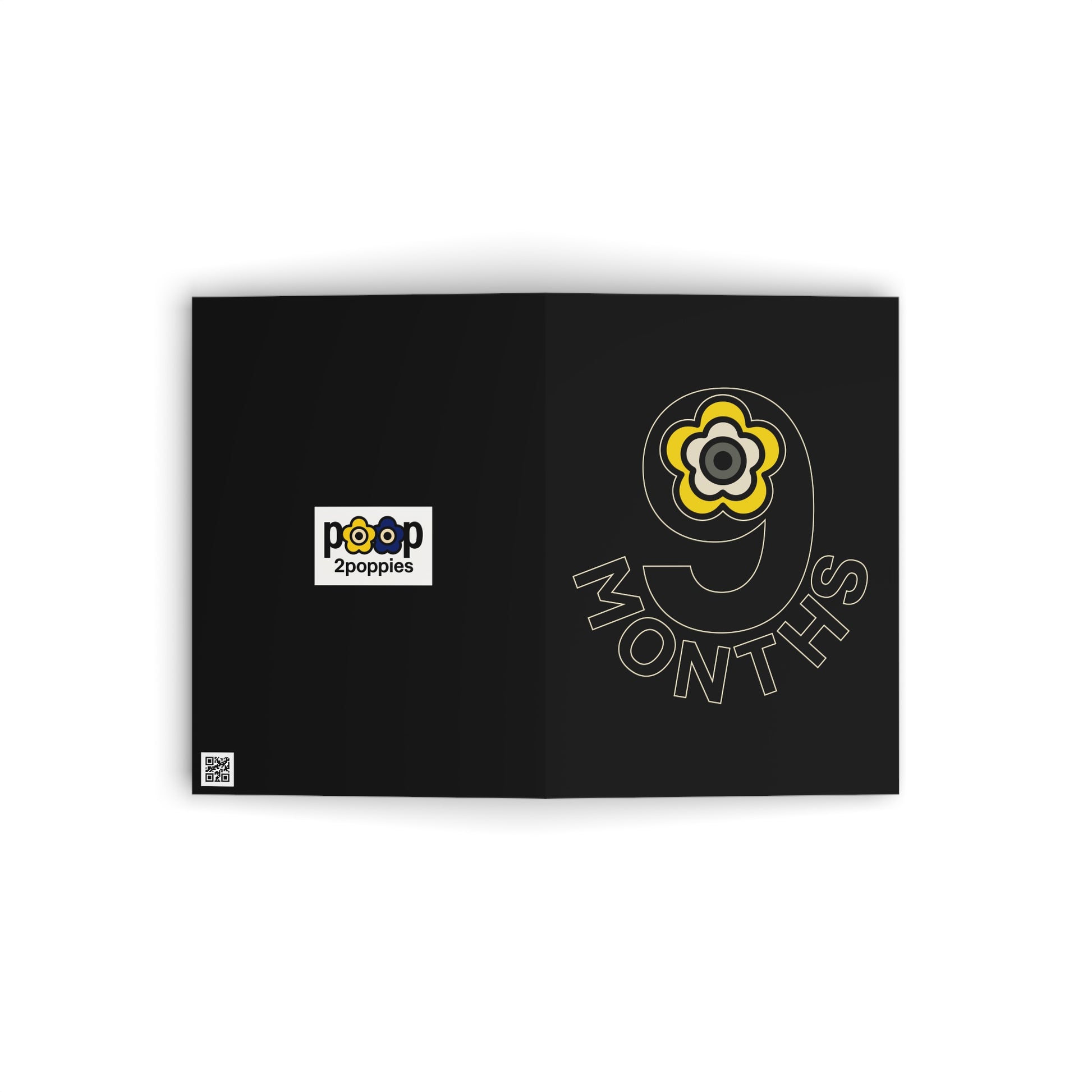 P🌺🌺P2Poppies 9 Months Milestone Greeting Card