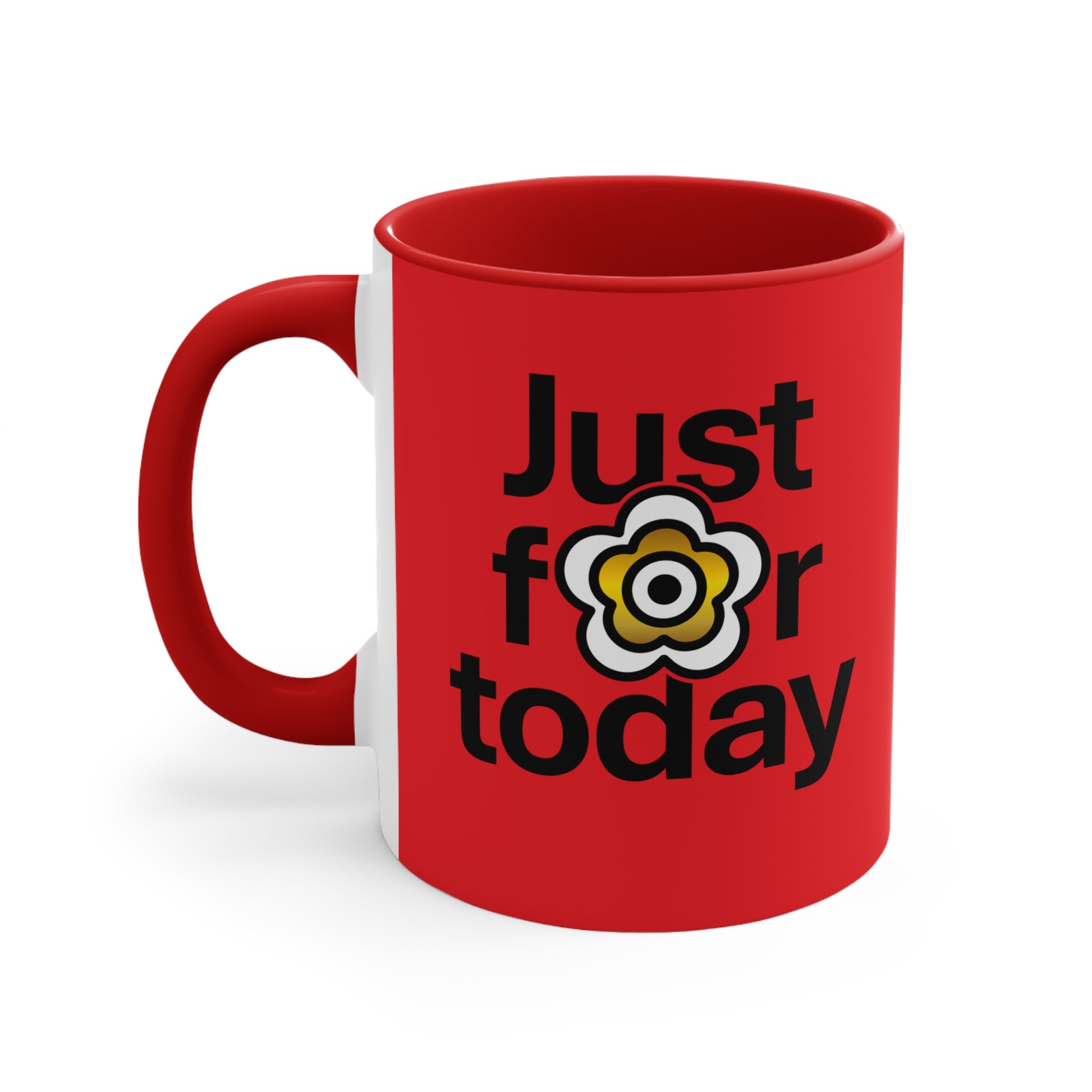 P🌺🌺P2Poppies Just for Today – Motivational Recovery Mug