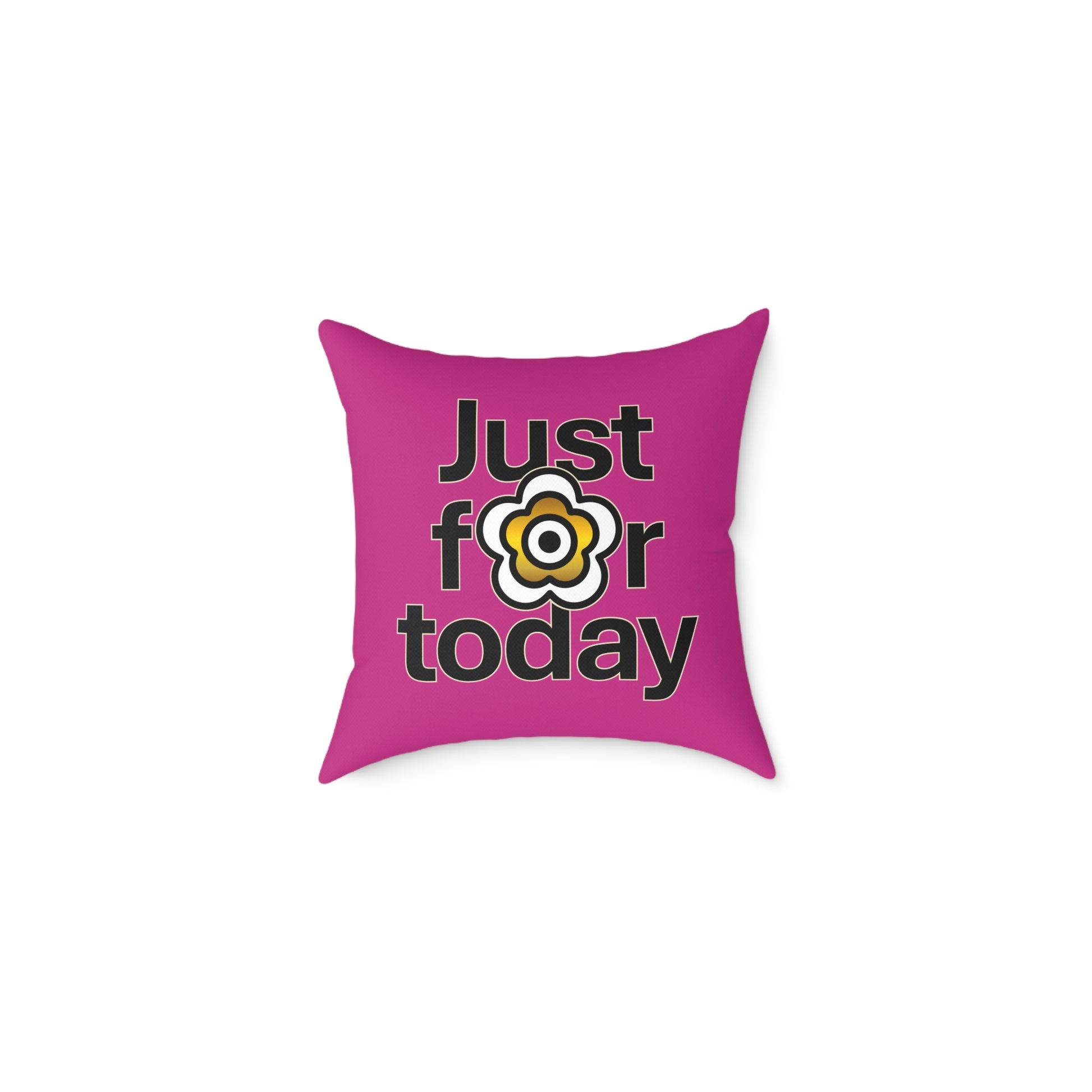 P🌺🌺P2Poppies Just for Today 16" x 16" Cushion – Recovery Inspiration Pillow