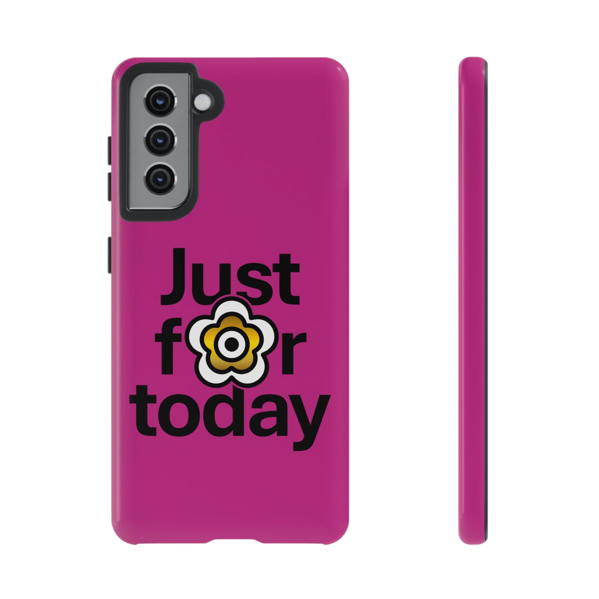 P🌺🌺P2Poppies Just for Today Samsung Phone Case – Inspirational Recovery Protection