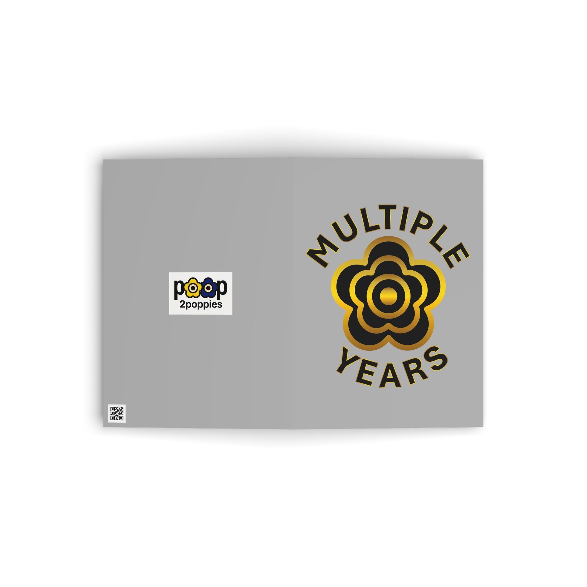 P🌺🌺P2Poppies Multiple Years Milestone Greeting Card