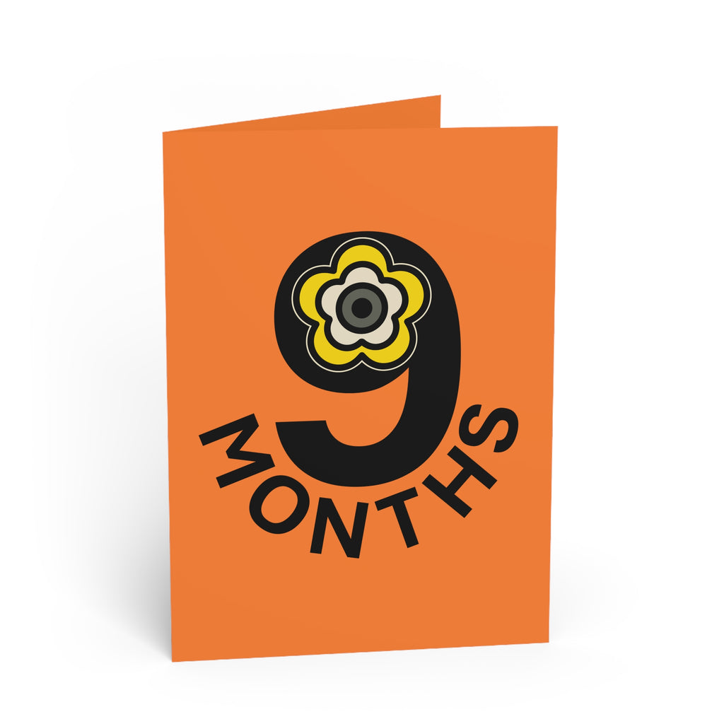 P🌺🌺P2Poppies 9 Months Milestone Greeting Card