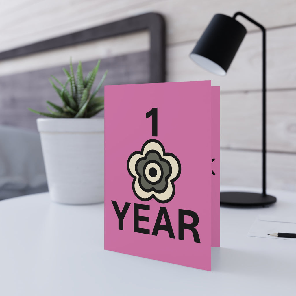 P🌺🌺P2Poppies 1 Year Milestone Greeting Card