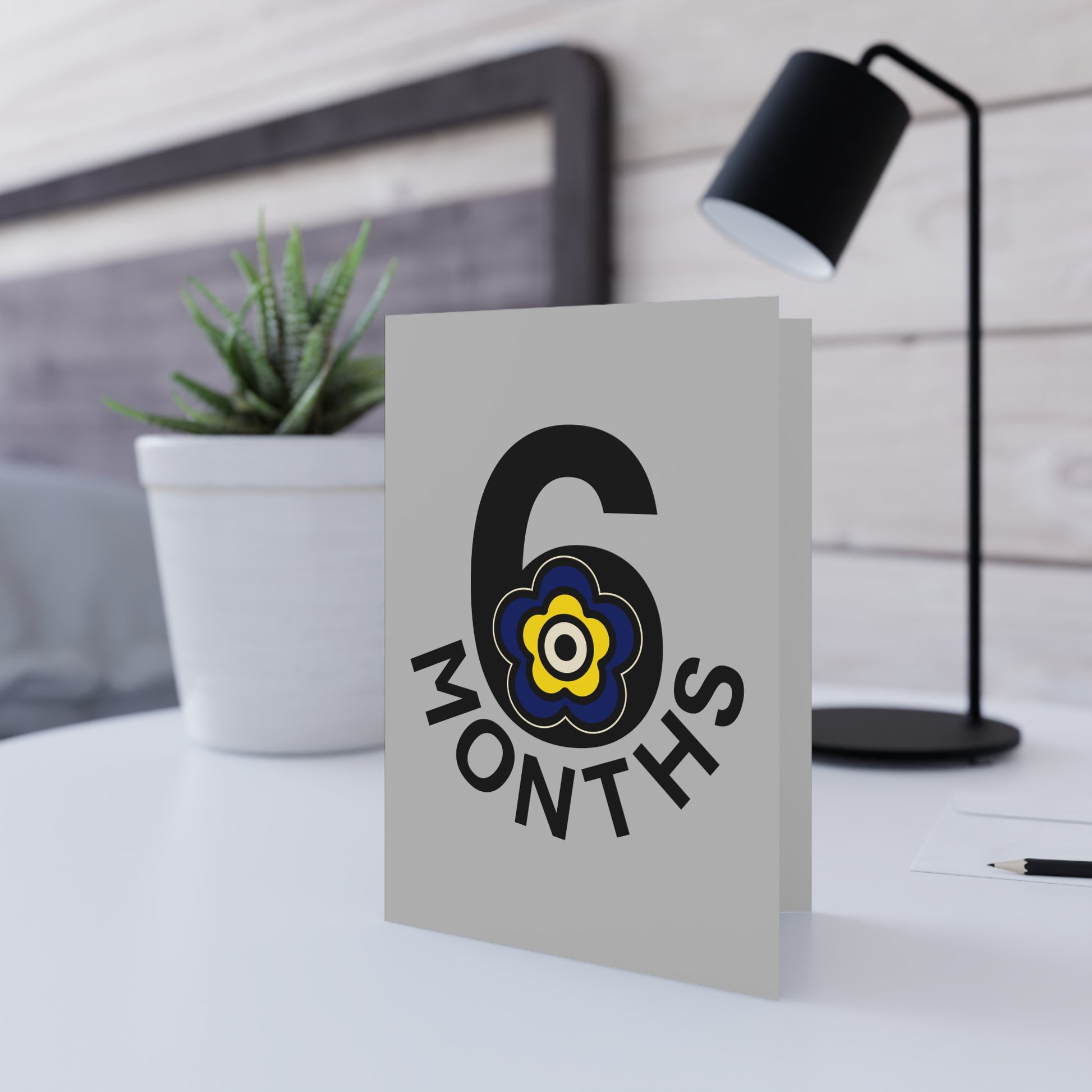 P🌺🌺P2Poppies 6 Months Milestone Greeting Card