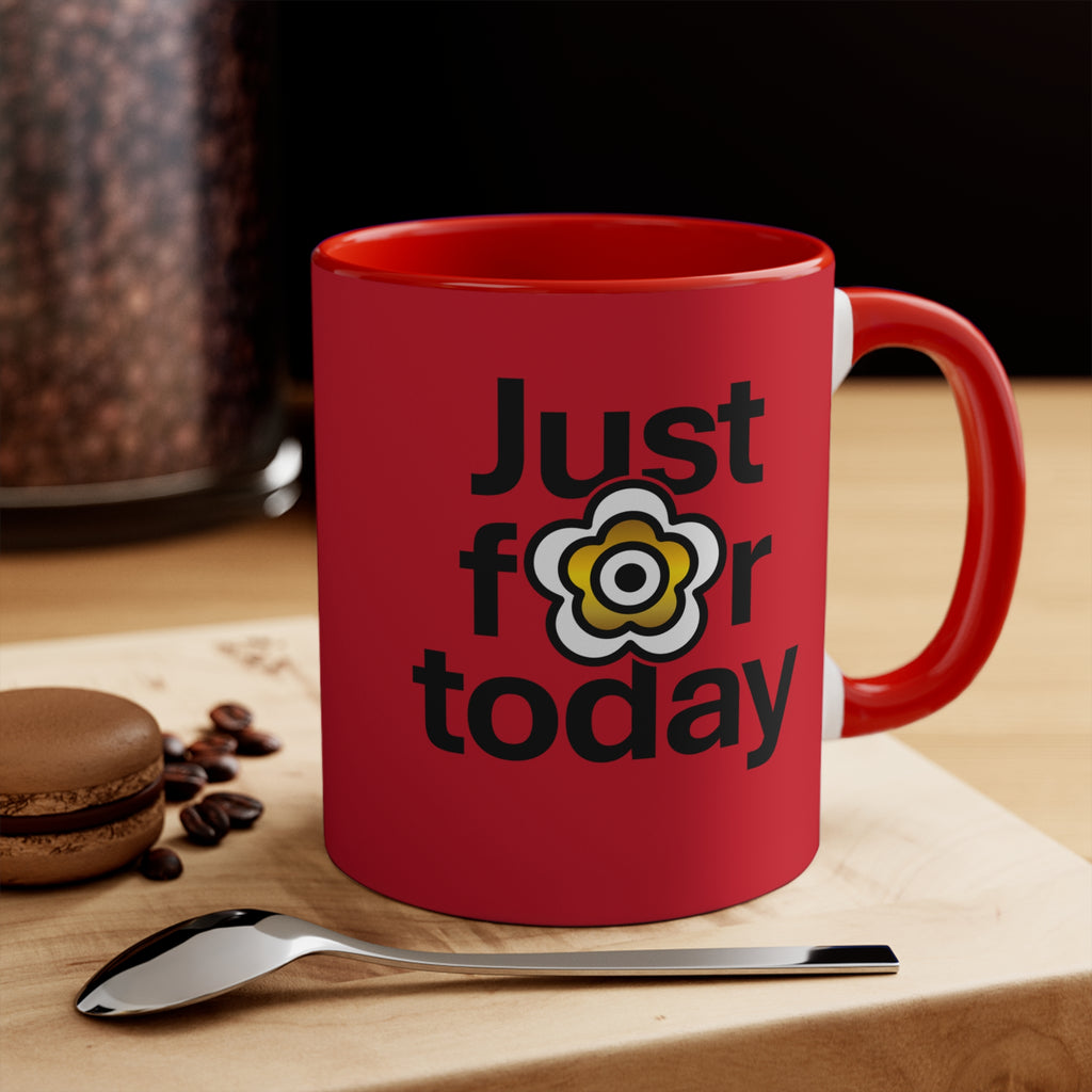 P🌺🌺P2Poppies Just for Today – Motivational Recovery Mug