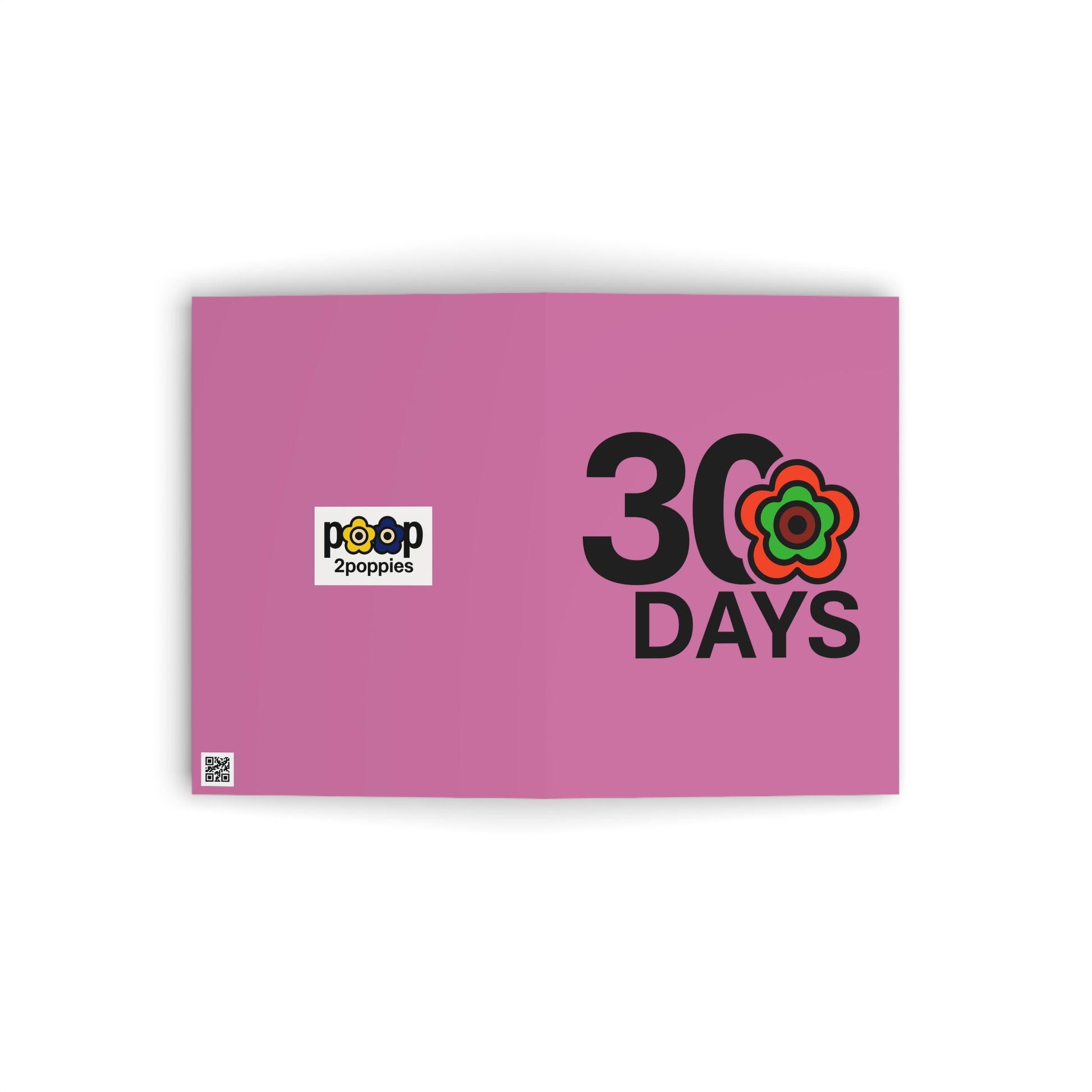 P🌺🌺P2Poppies 30 Days Milestone Greeting Card