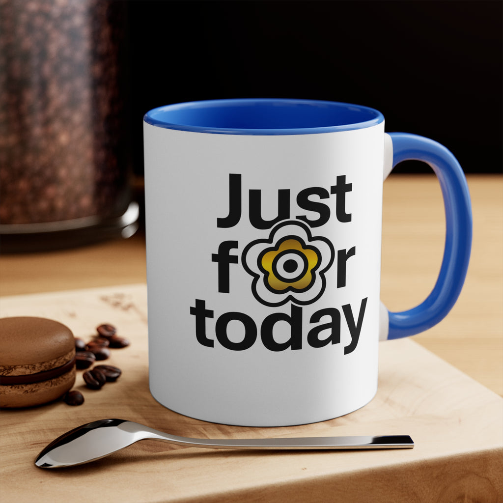 P🌺🌺P2Poppies Just for Today – Motivational Recovery Mug