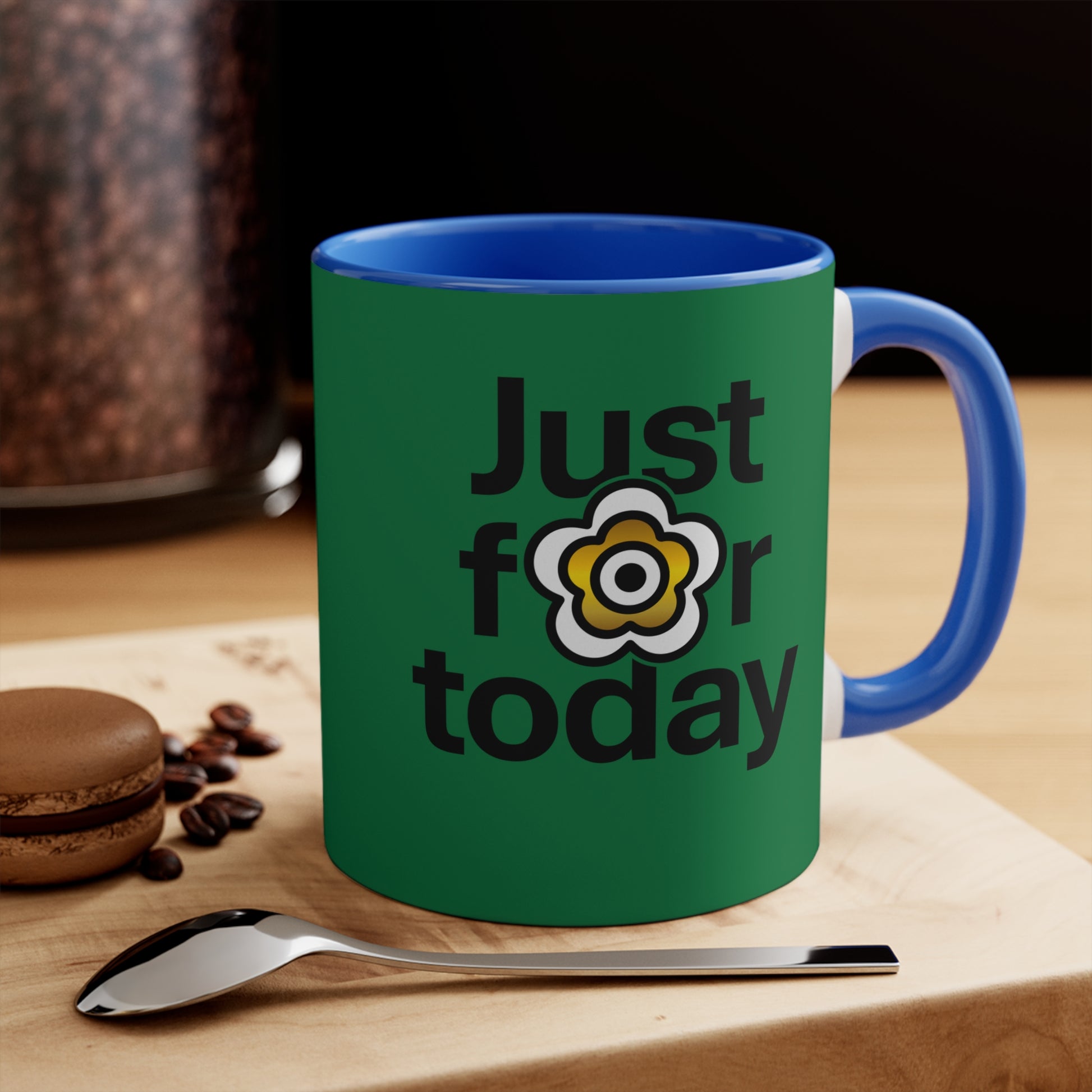 P🌺🌺P2Poppies Just for Today – Motivational Recovery Mug