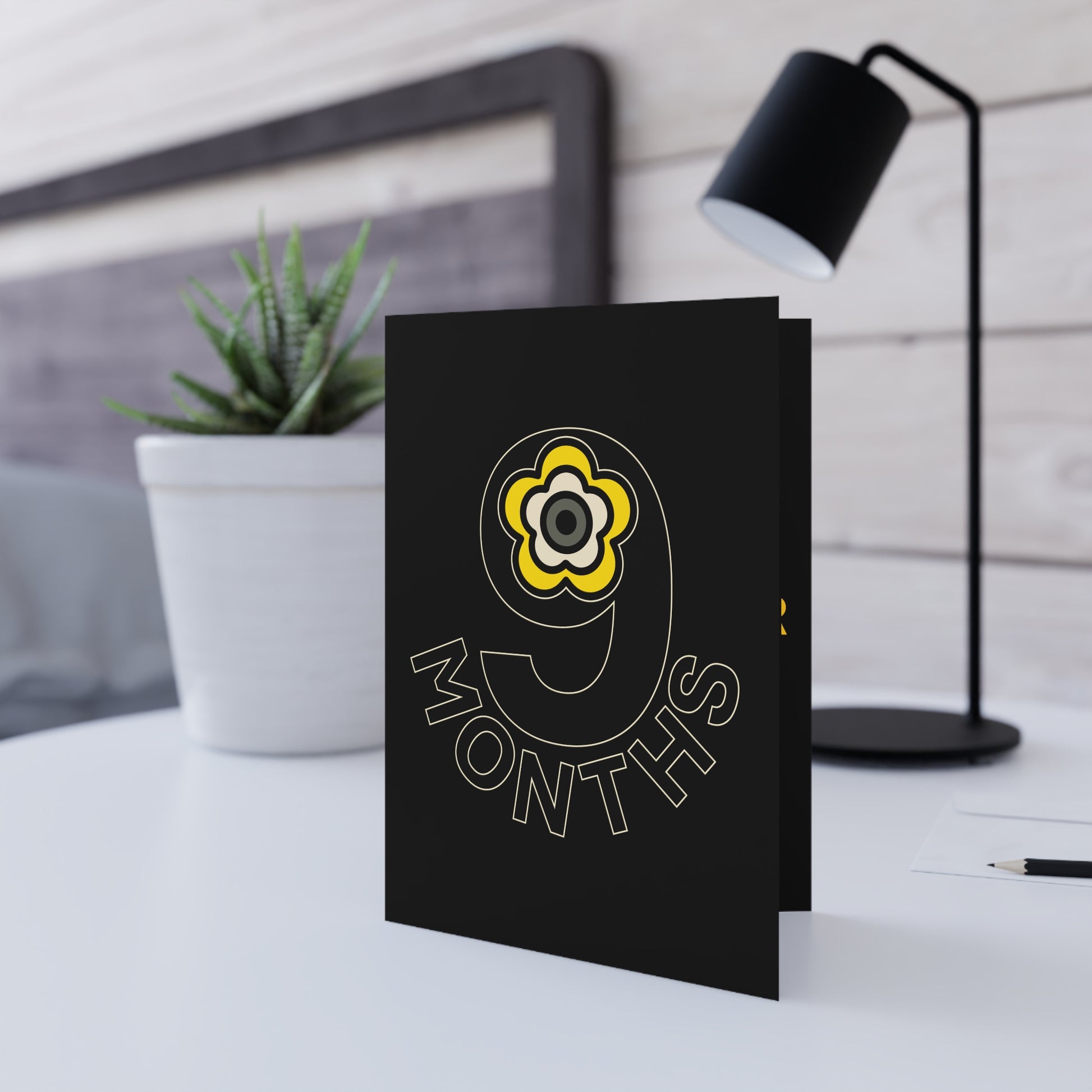 P🌺🌺P2Poppies 9 Months Milestone Greeting Card