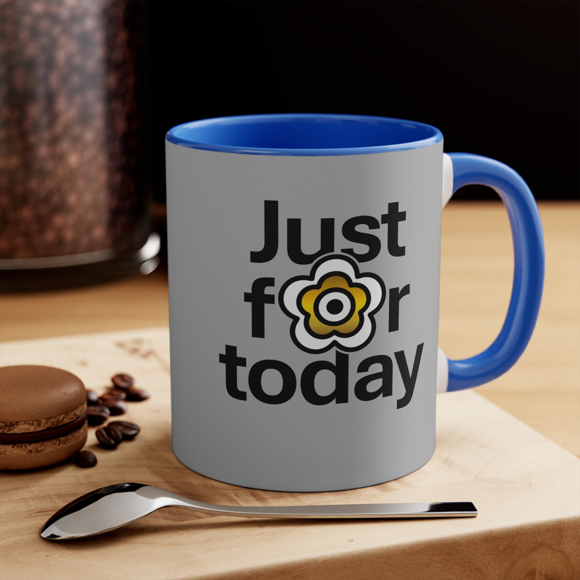 P🌺🌺P2Poppies Just for Today – Motivational Recovery Mug