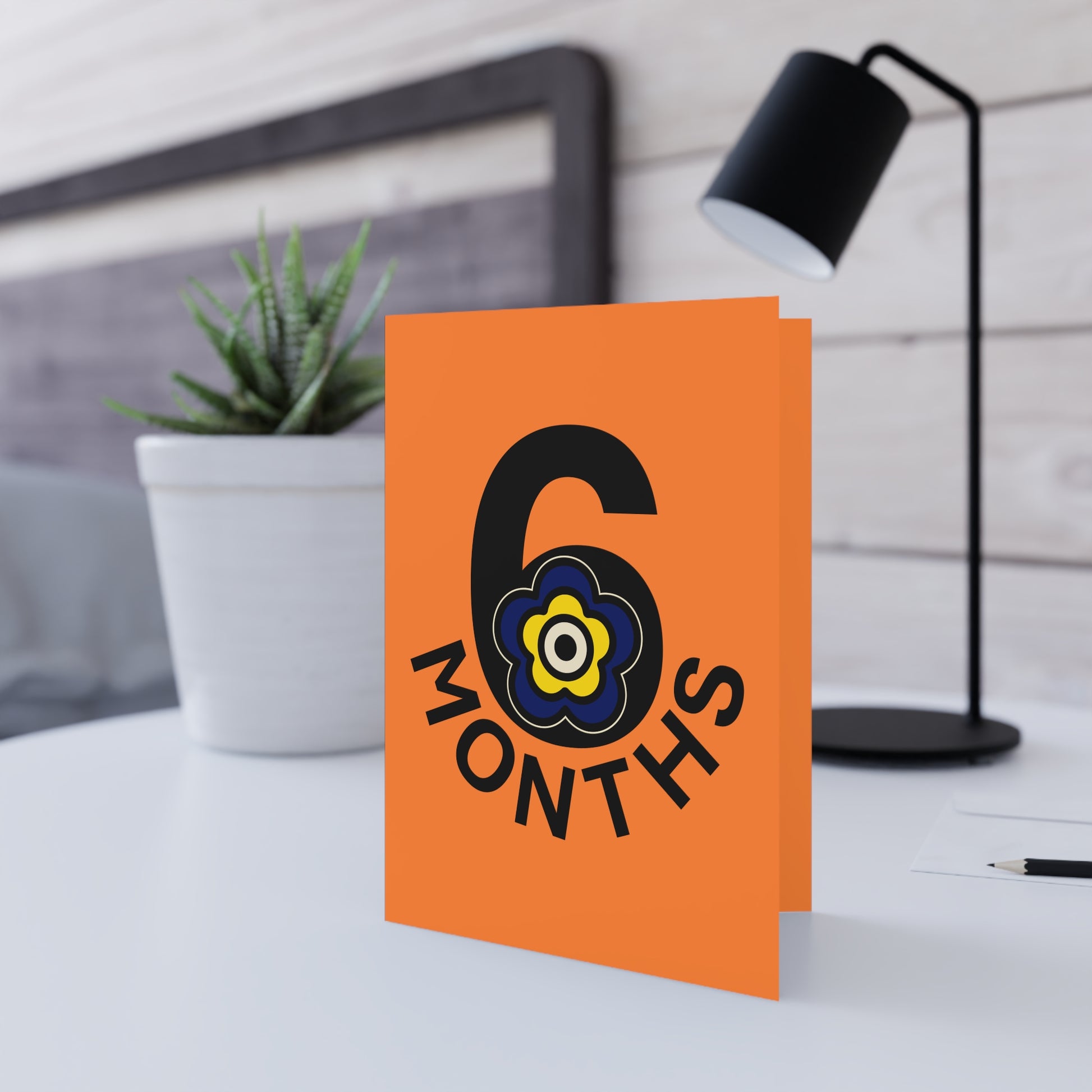 P🌺🌺P2Poppies 6 Months Milestone Greeting Card