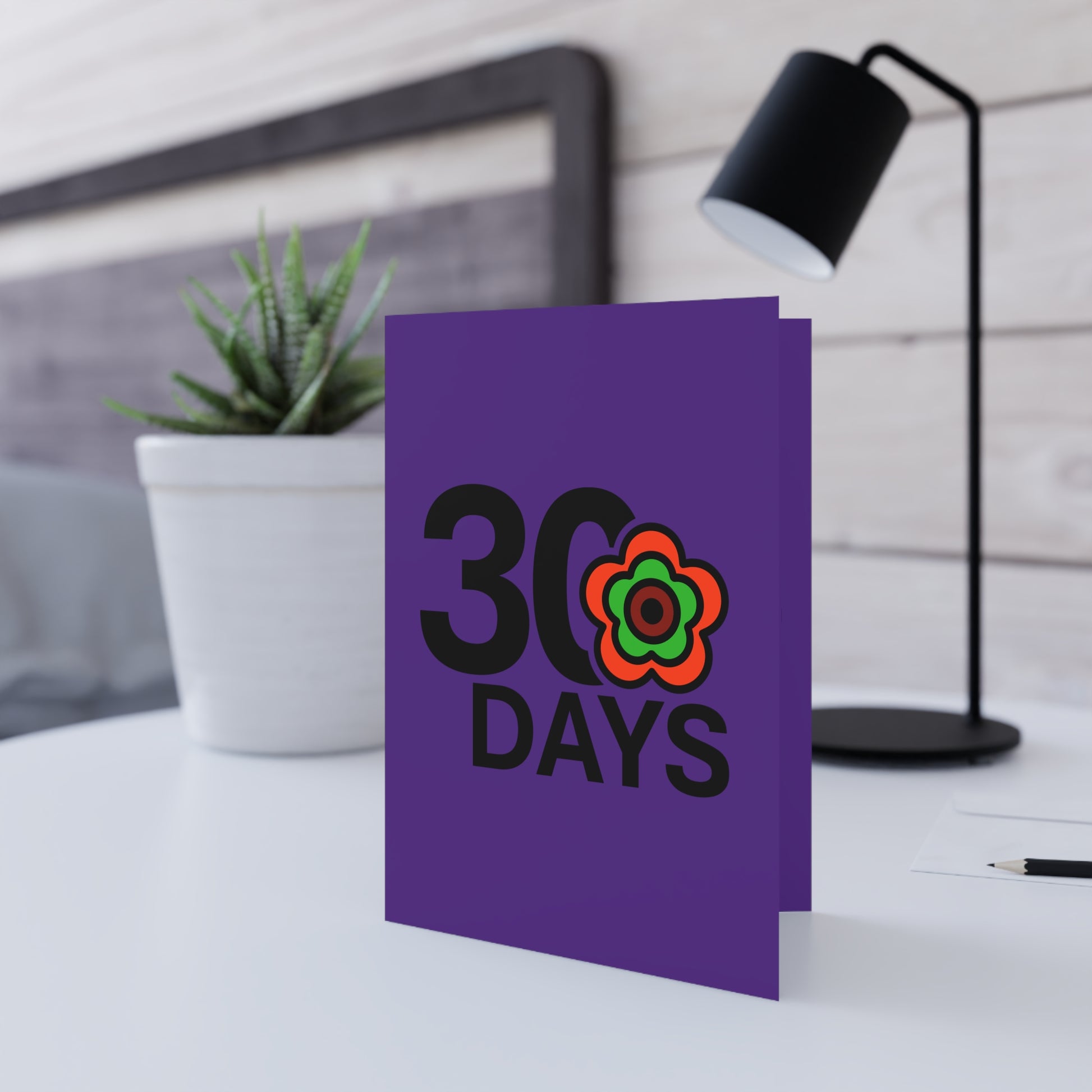 P🌺🌺P2Poppies 30 Days Milestone Greeting Card