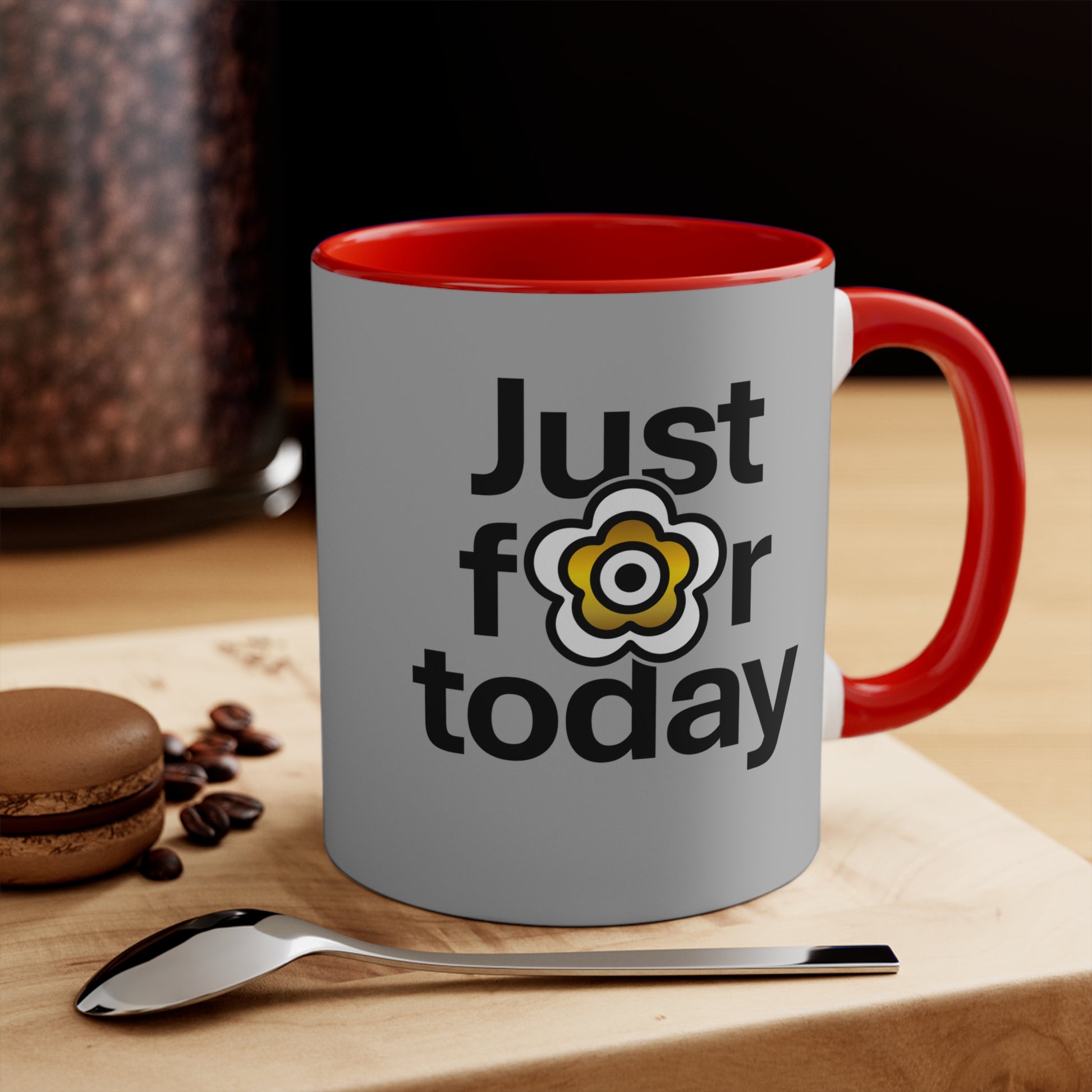 P🌺🌺P2Poppies Just for Today – Motivational Recovery Mug