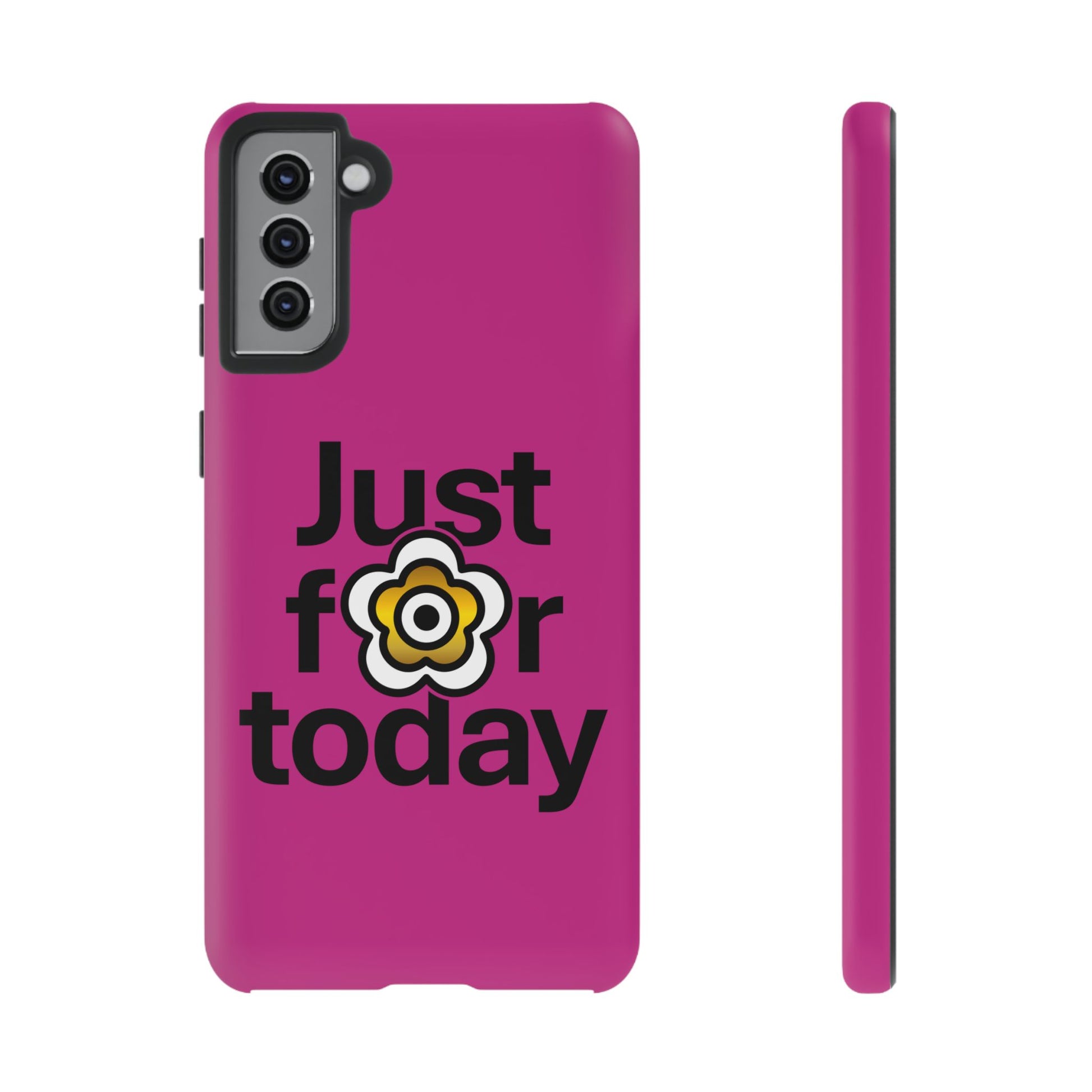 P🌺🌺P2Poppies Just for Today Samsung Phone Case – Inspirational Recovery Protection