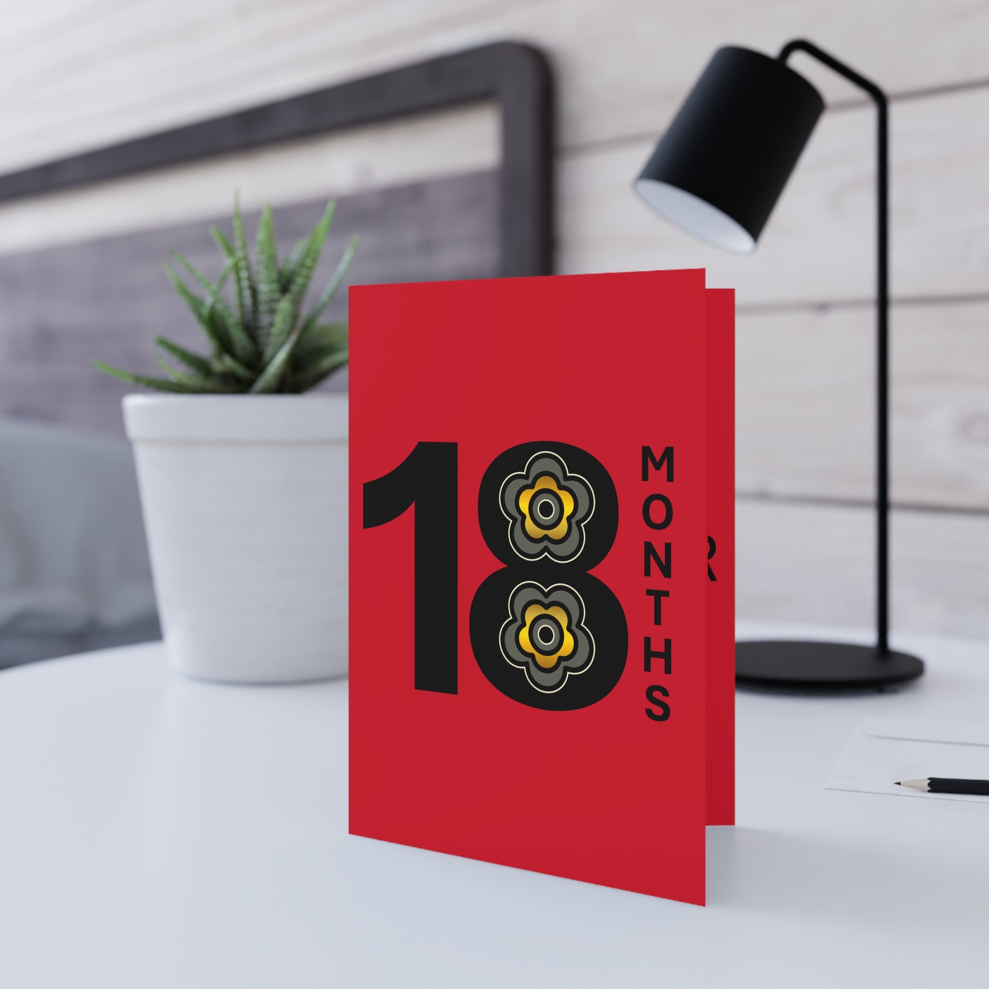 P🌺🌺P2Poppies 18 Months Milestone Greeting Card